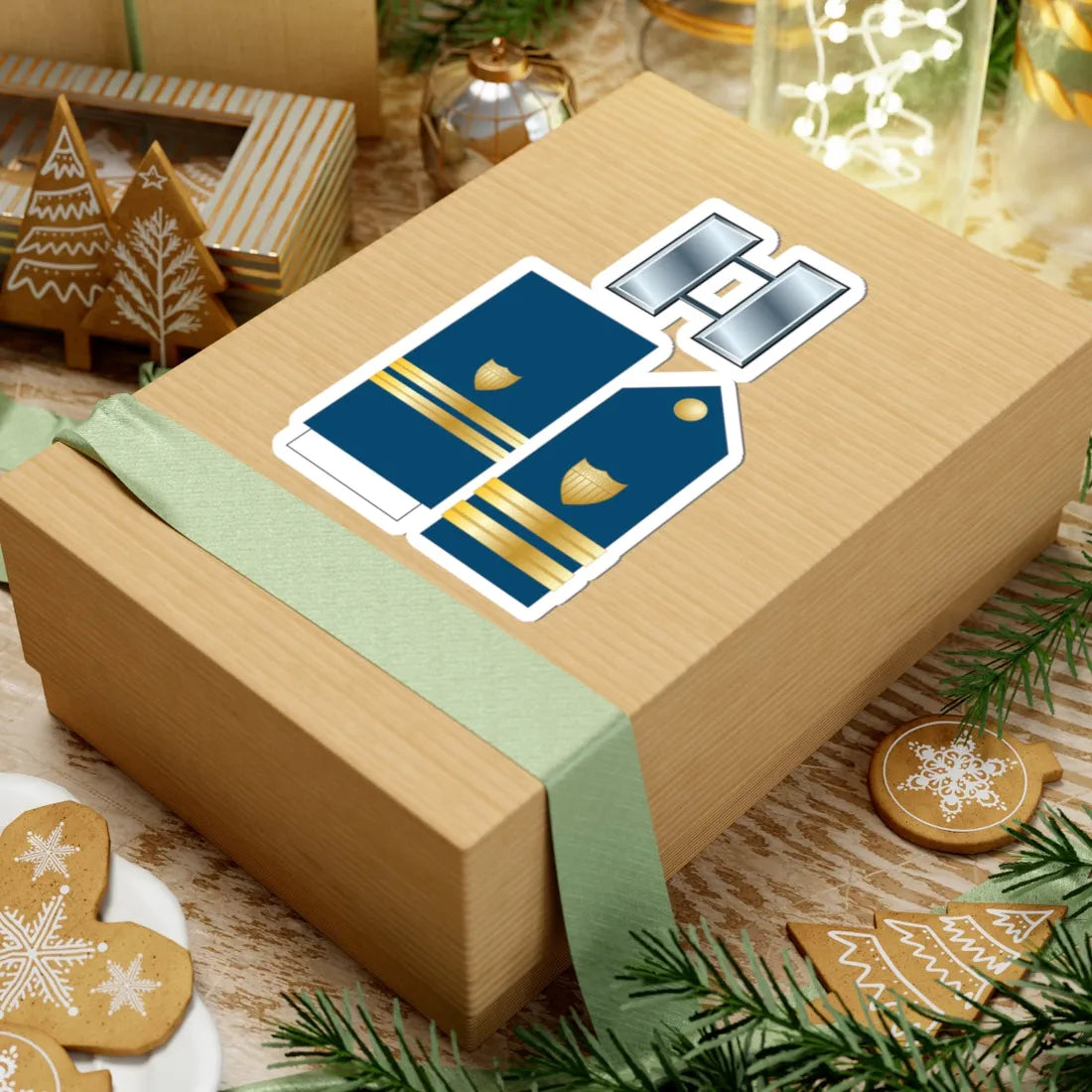 USCG O 3 insignia (United States) (Military Rank) STICKER Vinyl Kiss-Cut Decal - The Sticker Space