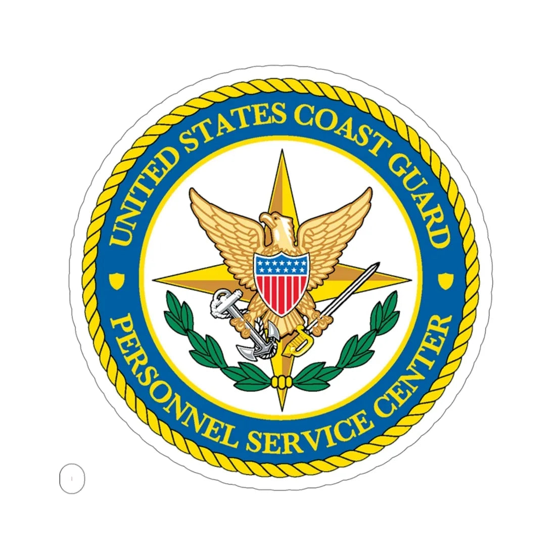 USCG Personnel Service Center (U.S. Coast Guard) STICKER Vinyl Die-Cut Decal 5 Inch - The Sticker Space