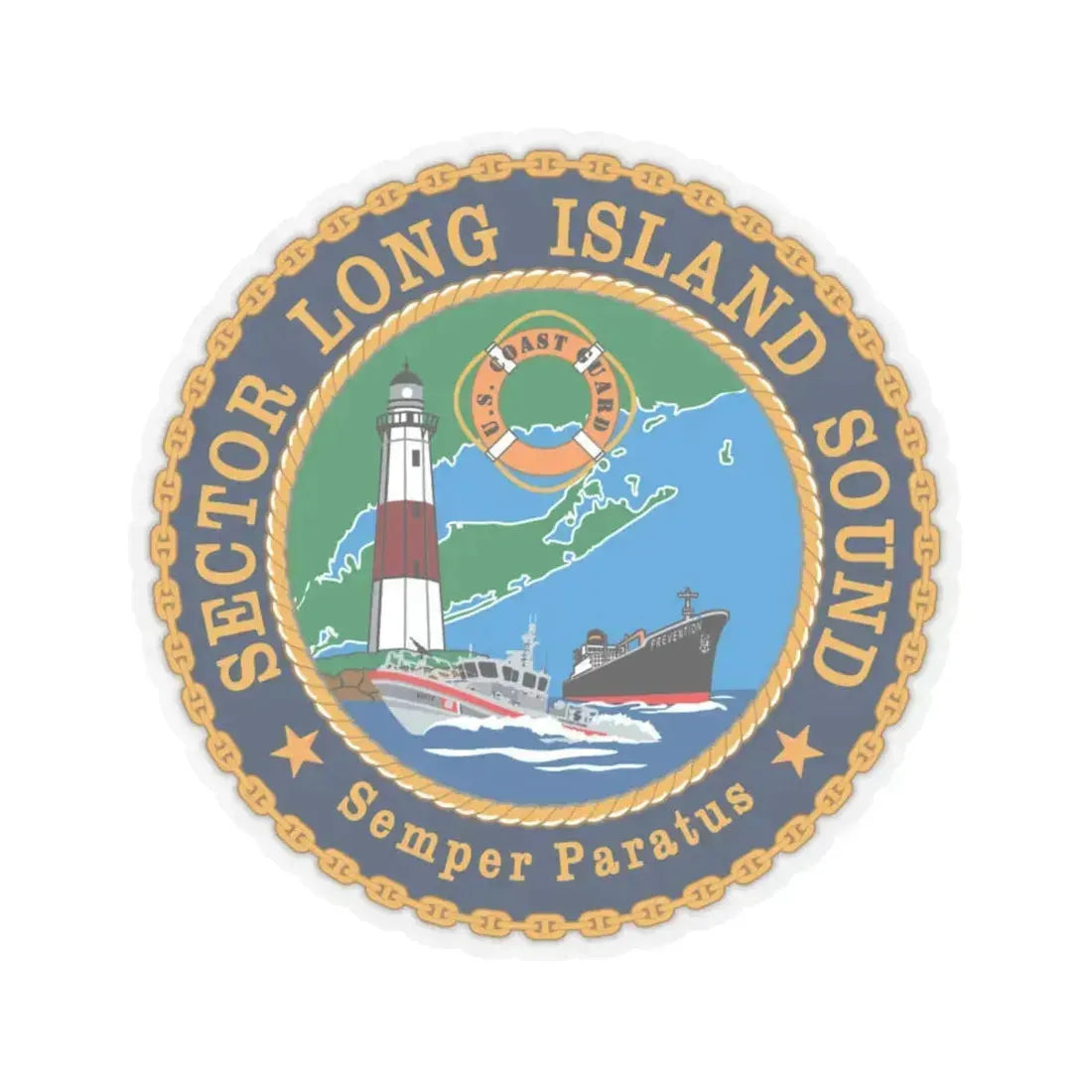 USCG Sector Long Island Sound (U.S. Coast Guard) STICKER Vinyl Kiss-Cut Decal - The Sticker Space
