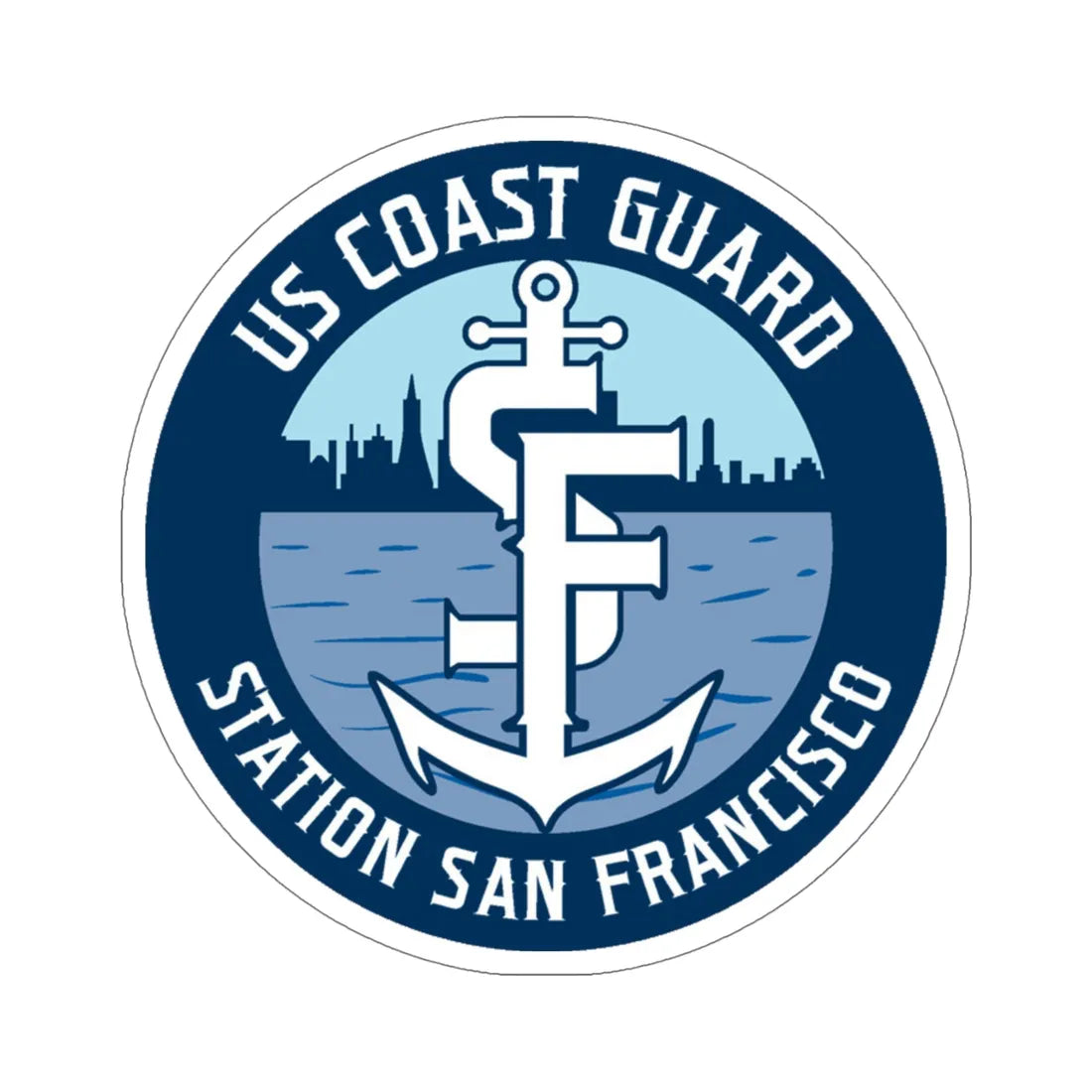 USCG Station San Francisco (U.S. Coast Guard) STICKER Vinyl Die-Cut Decal 5 Inch - The Sticker Space