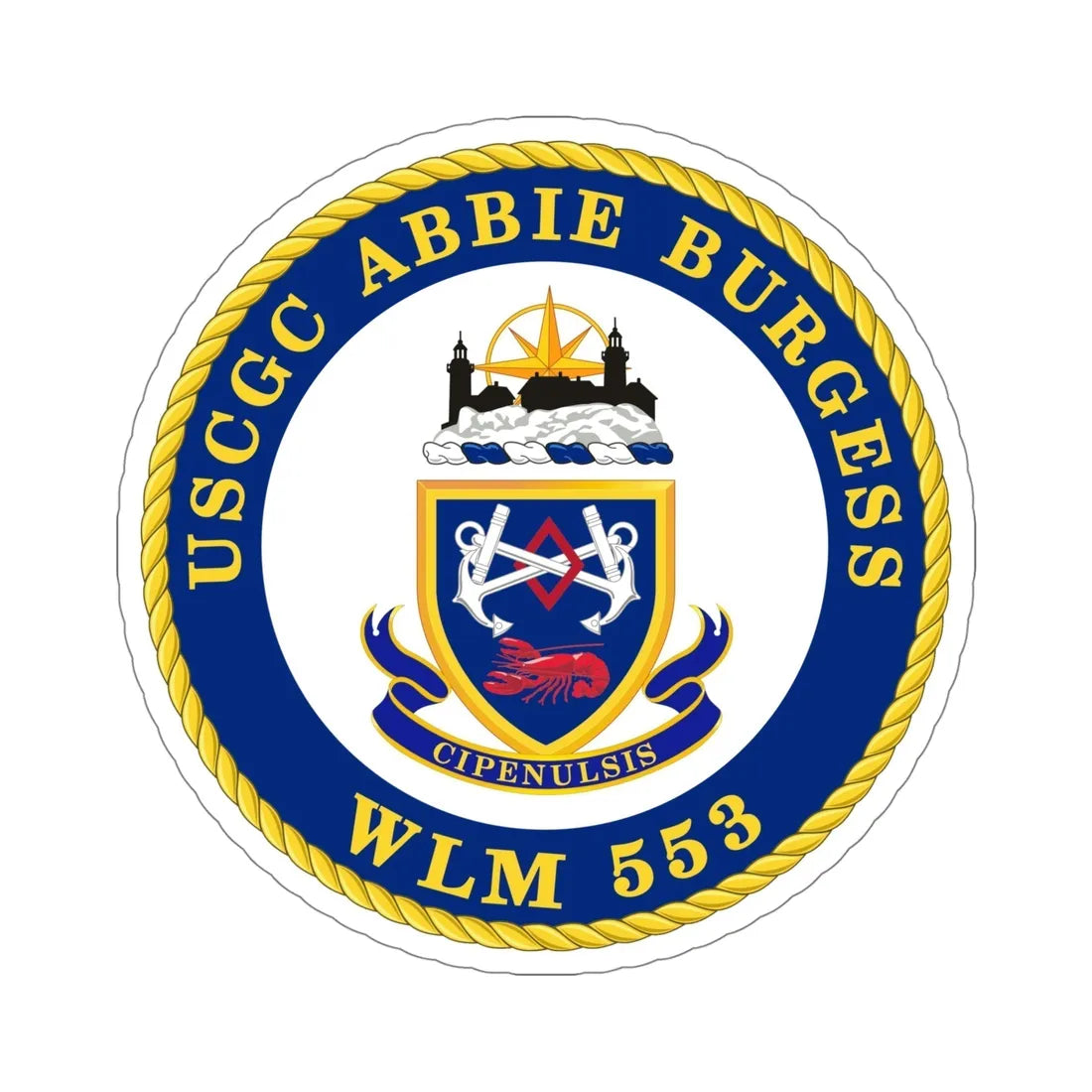 USCGC Abbie Burgess WLM 553 (U.S. Coast Guard) STICKER Vinyl Die-Cut Decal 5 Inch - The Sticker Space