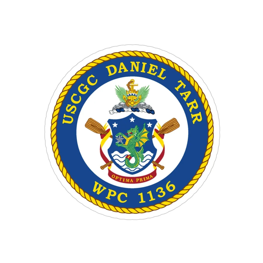 USCGC Daniel Tarr WPC 1136 (U.S. Coast Guard) Transparent STICKER Die-Cut Vinyl Decal 5 Inch - The Sticker Space