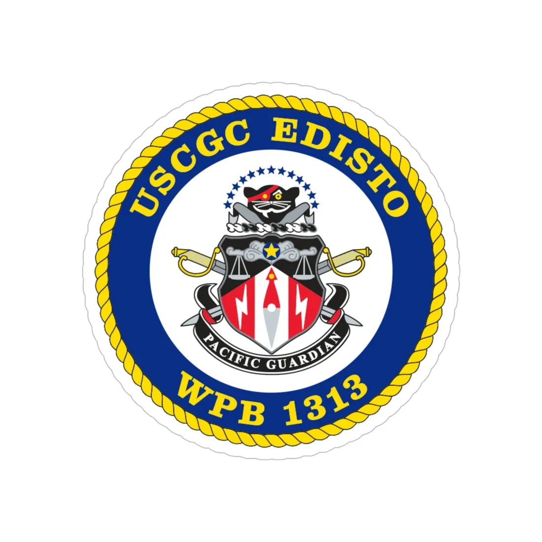 USCGC Edisto WPB 1313 (U.S. Coast Guard) Transparent STICKER Die-Cut Vinyl Decal 5 Inch - The Sticker Space