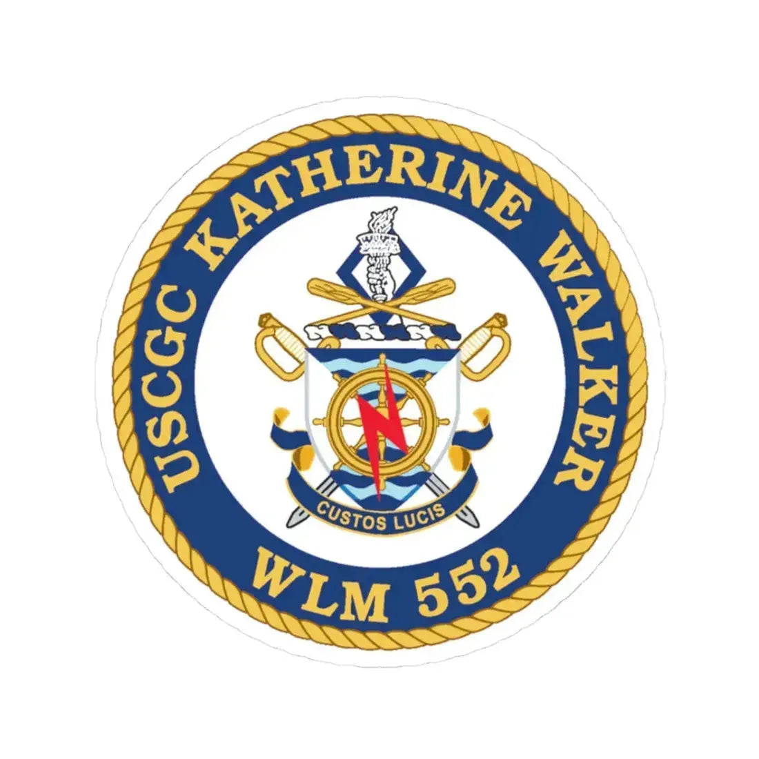USCGC Kathrine Walker WLM 552 (U.S. Coast Guard) STICKER Vinyl Kiss-Cut Decal 3 Inch White - The Sticker Space