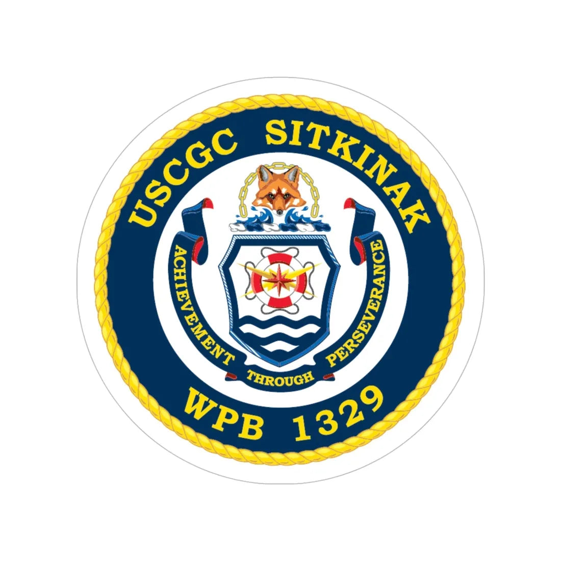 USCGC Sitkinak WPB 1329 (U.S. Coast Guard) Transparent STICKER Die-Cut Vinyl Decal 5 Inch - The Sticker Space