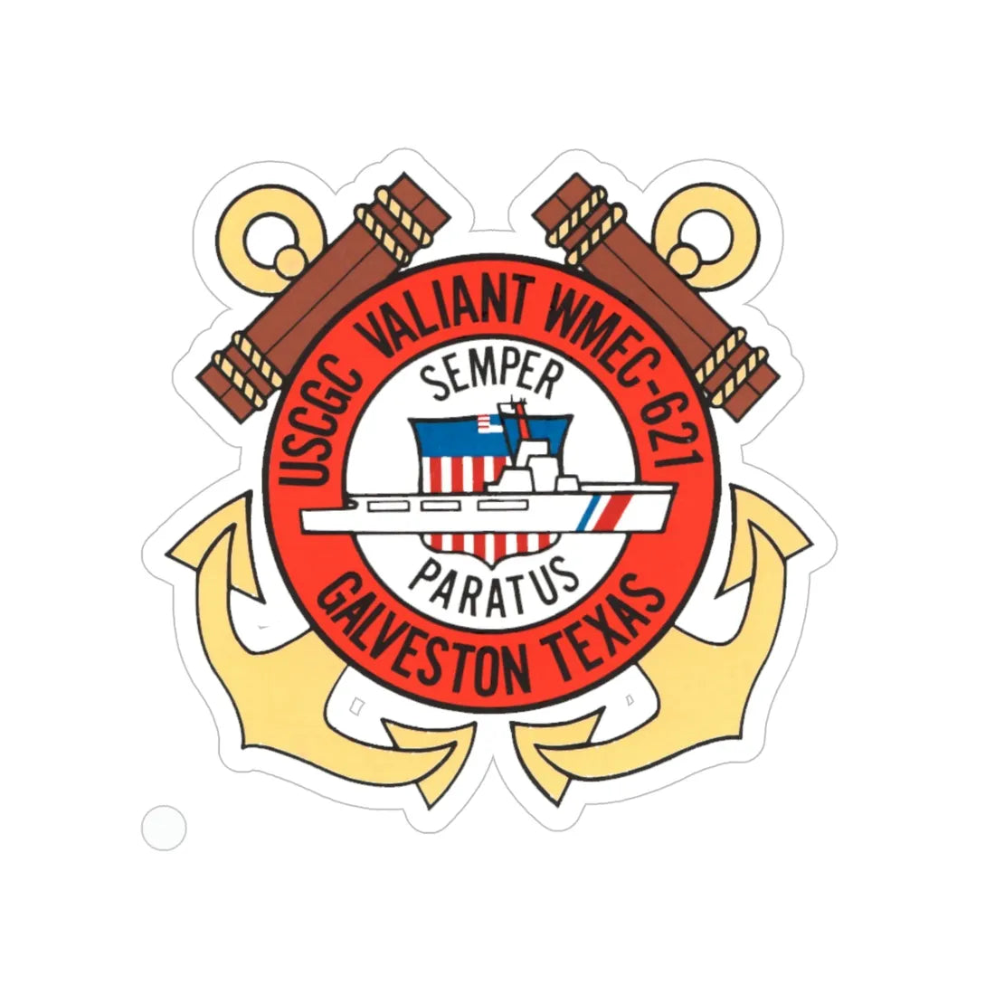 USCGC Valiant WMEC 621 (U.S. Coast Guard) Transparent STICKER Die-Cut Vinyl Decal 5 Inch - The Sticker Space