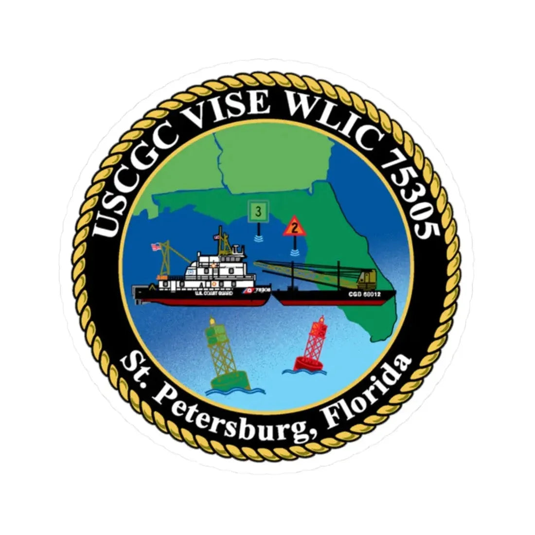 USCGC VISE WLIC 75305 (U.S. Coast Guard) STICKER Vinyl Kiss-Cut Decal ...