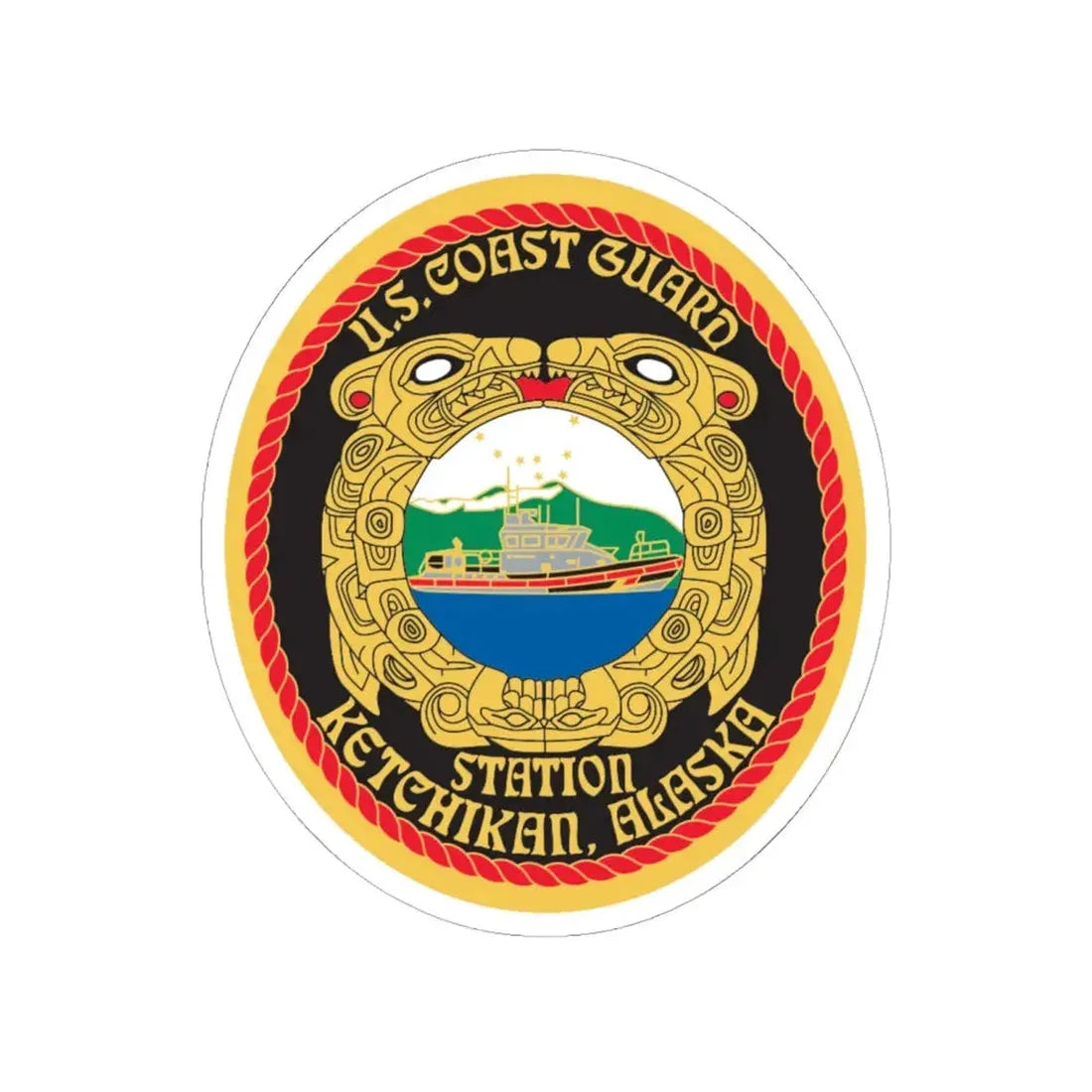 USCGS Ketchikan (U.S. Coast Guard) STICKER Vinyl Kiss-Cut Decal 6 Inch White - The Sticker Space