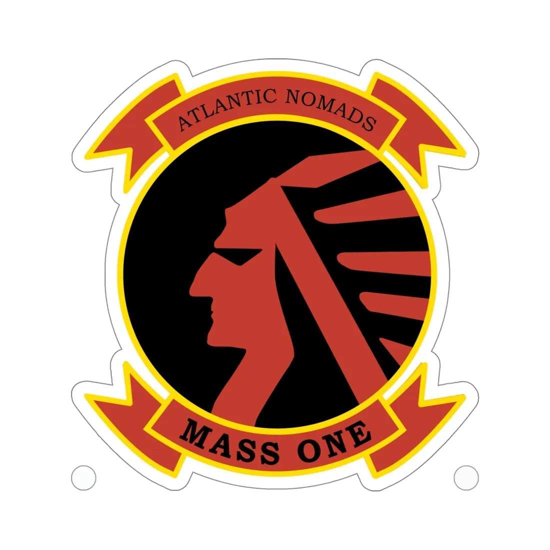 USMC Atlantic Nomads Mass One (USMC) STICKER Vinyl Die-Cut Decal 5 Inch - The Sticker Space