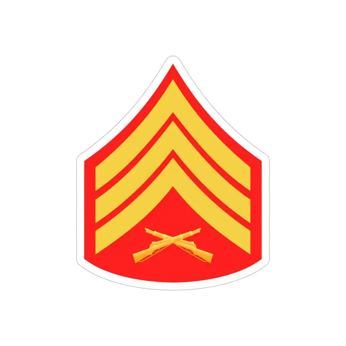 USMC E5 (USMC) REVERSE PRINT Transparent Die-Cut STICKER 5 Inch Die-Cut Transparent - The Sticker Space