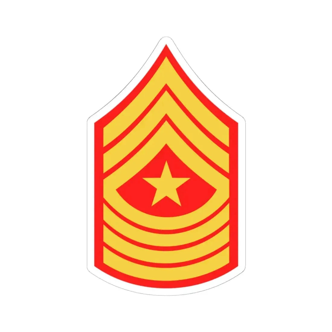 USMC E9 SGM (USMC) STICKER Vinyl Kiss-Cut Decal 6 Inch White - The Sticker Space