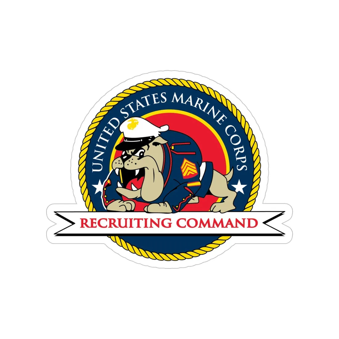 USMC Recruiting Command (USMC) Transparent STICKER Die-Cut Vinyl Decal 5 Inch - The Sticker Space