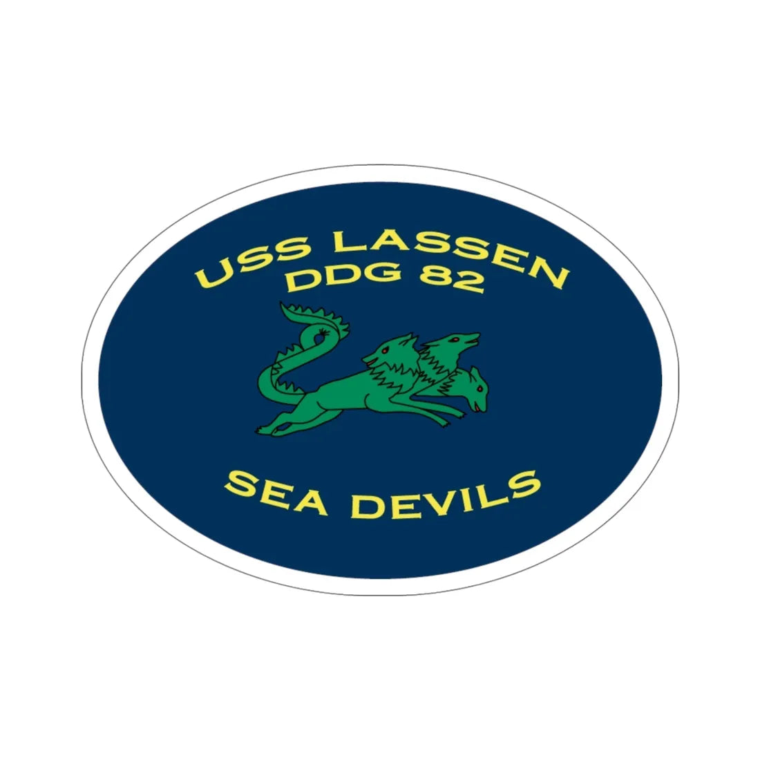 USS Lassen DDG 82 Sea Devils (U.S. Navy) STICKER Vinyl Die-Cut Decal 5 Inch - The Sticker Space