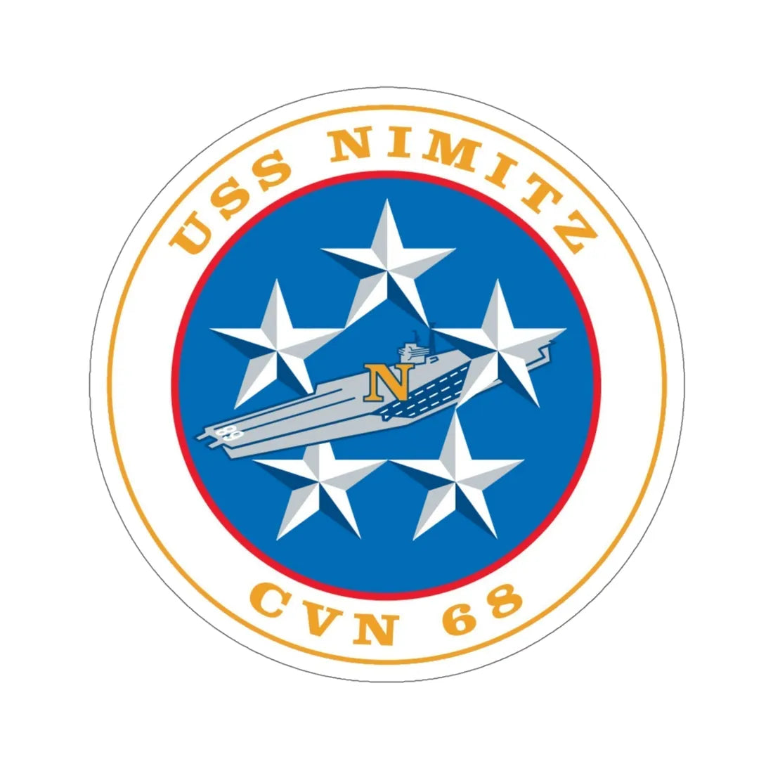 USS Nimitz CVN 68 (U.S. Navy) STICKER Vinyl Die-Cut Decal 5 Inch - The Sticker Space
