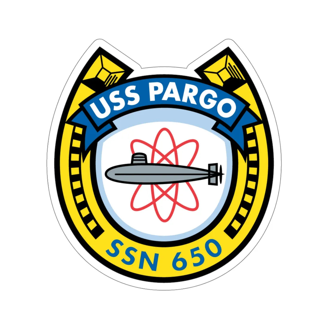 USS Pargo SSN 650 (U.S. Navy) STICKER Vinyl Die-Cut Decal 5 Inch - The Sticker Space