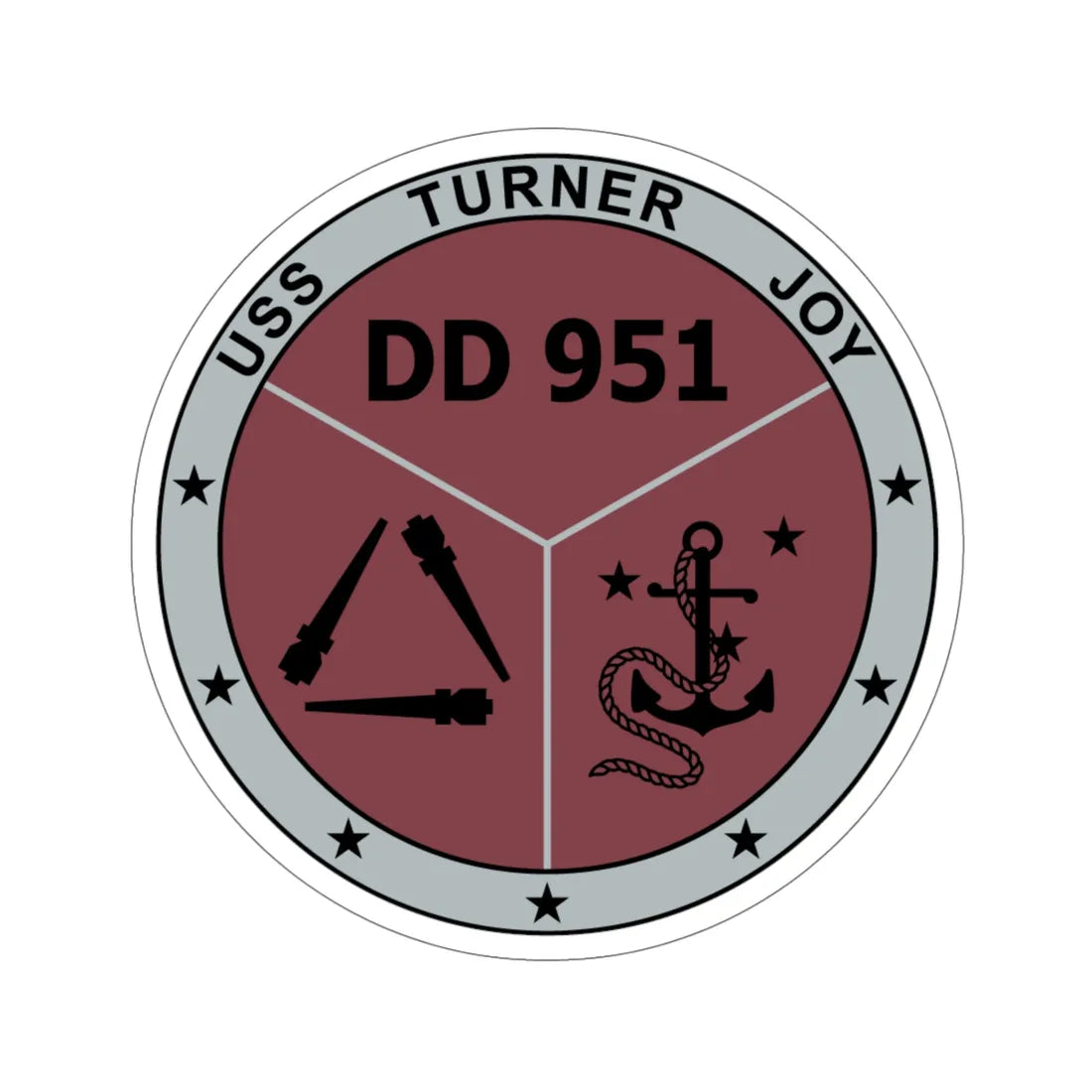 USS Turner Joy DD951 (U.S. Navy) STICKER Vinyl Die-Cut Decal 5 Inch - The Sticker Space
