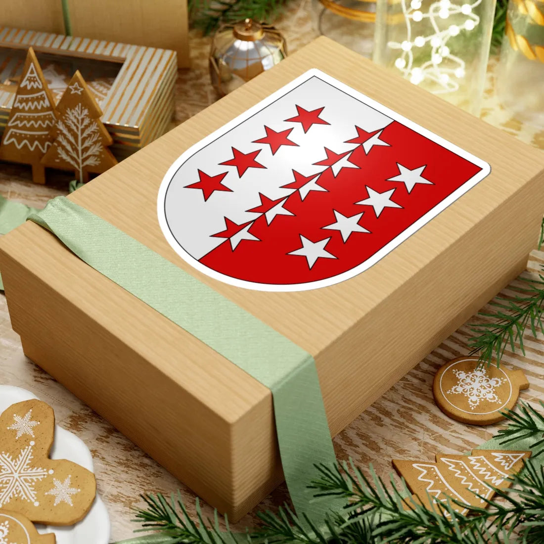 Valais-coat of arms (Switzerland) (Coat of Arms) STICKER Vinyl Kiss-Cut Decal - The Sticker Space