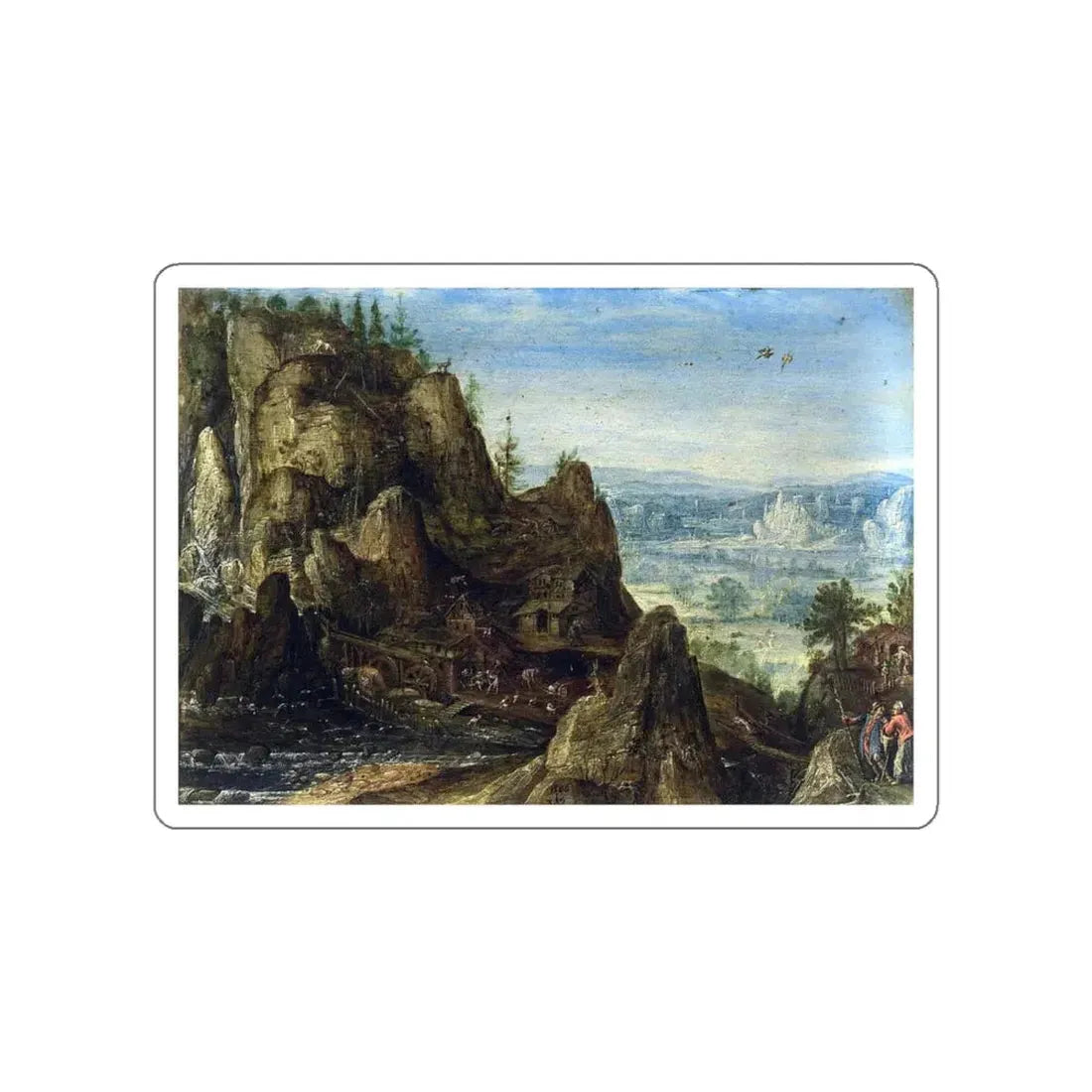 VALKENBORCH, Lucas van - Rocky Landscape (Artwork) STICKER Vinyl Die-Cut Decal White Die-Cut 6 Inch - The Sticker Space
