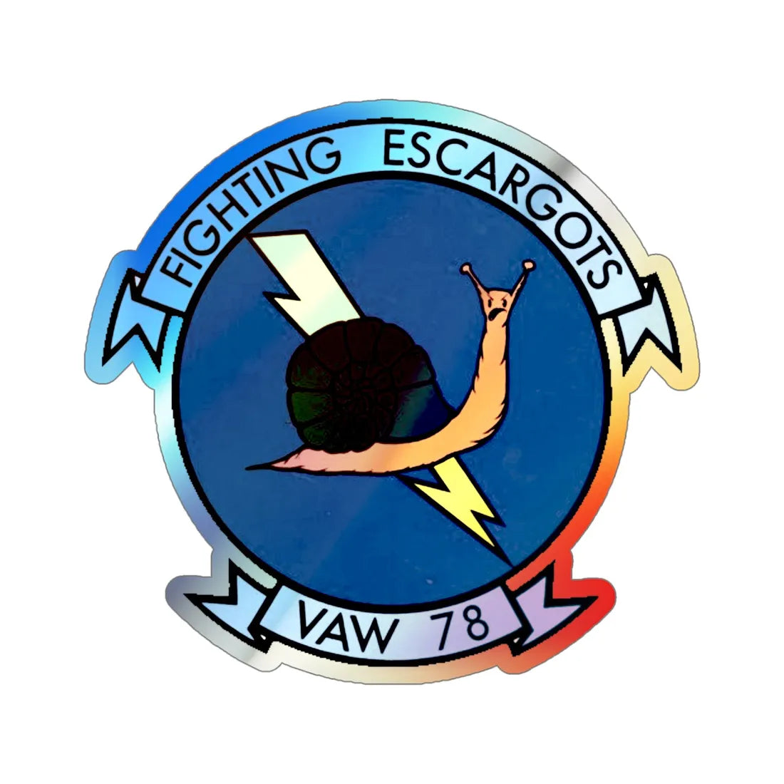 VAW 78 (U.S. Navy) Holographic STICKER Die-Cut Vinyl Decal 5 Inch Holographic - The Sticker Space