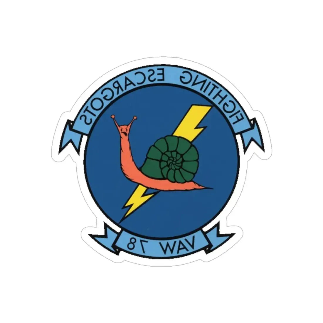 VAW 78 (U.S. Navy) REVERSE PRINT Transparent Die-Cut STICKER 5 Inch Die-Cut Transparent - The Sticker Space