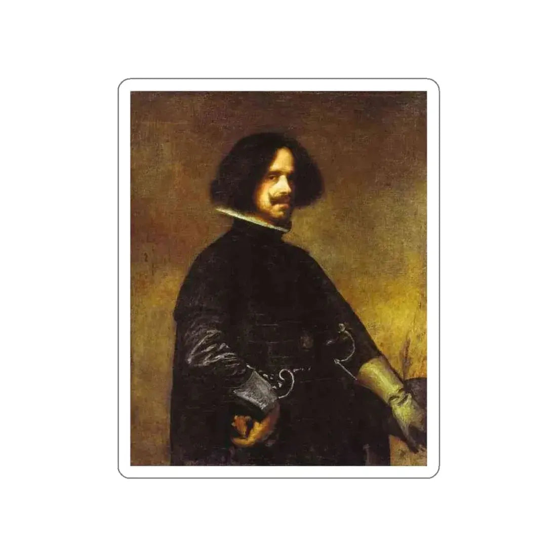 VELAZQUEZ, Diego Rodriguez de Silva y - Self-Portrait 1643 (Artwork) STICKER Vinyl Die-Cut Decal White Die-Cut 6 Inch - The Sticker Space