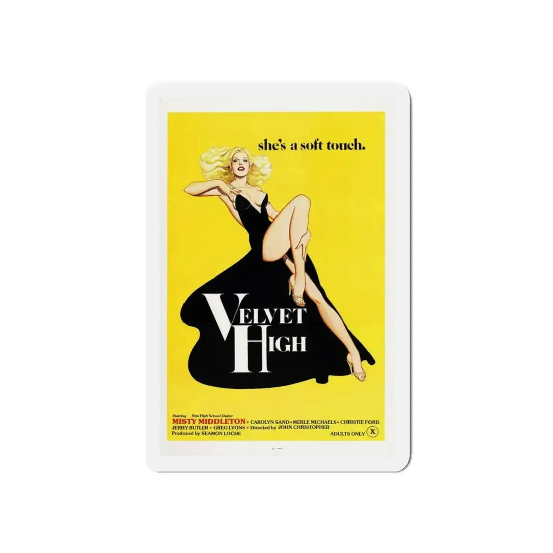 VELVET HIGH 1981 Movie Poster - Refrigerator Magnet 5 Inch - The Sticker Space