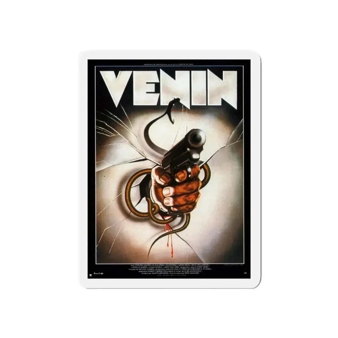 VENOM (2) 1981 Movie Poster - Refrigerator Magnet 5 Inch Die-Cut - The Sticker Space