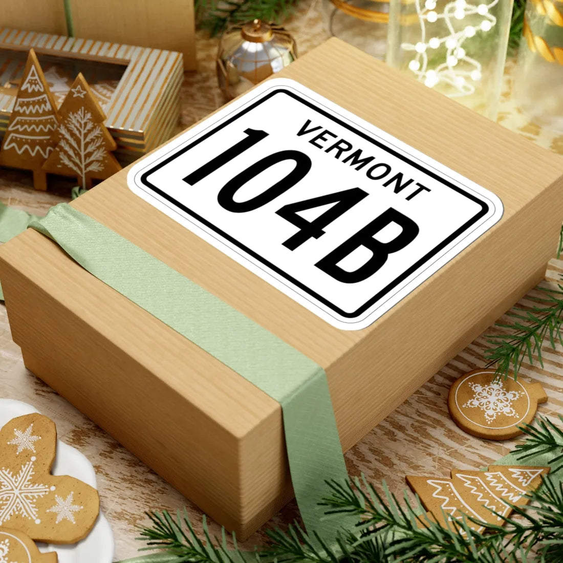 Vermont 104B 1955 (Vermont) (Road Sign) STICKER Vinyl Kiss-Cut Decal - The Sticker Space