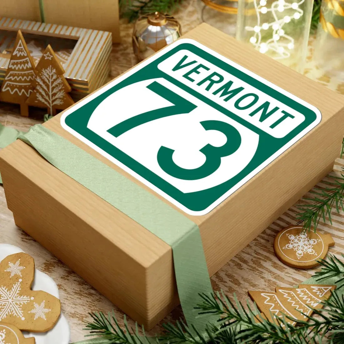 Vermont 73 (Vermont) (Road Sign) STICKER Vinyl Kiss-Cut Decal - The Sticker Space