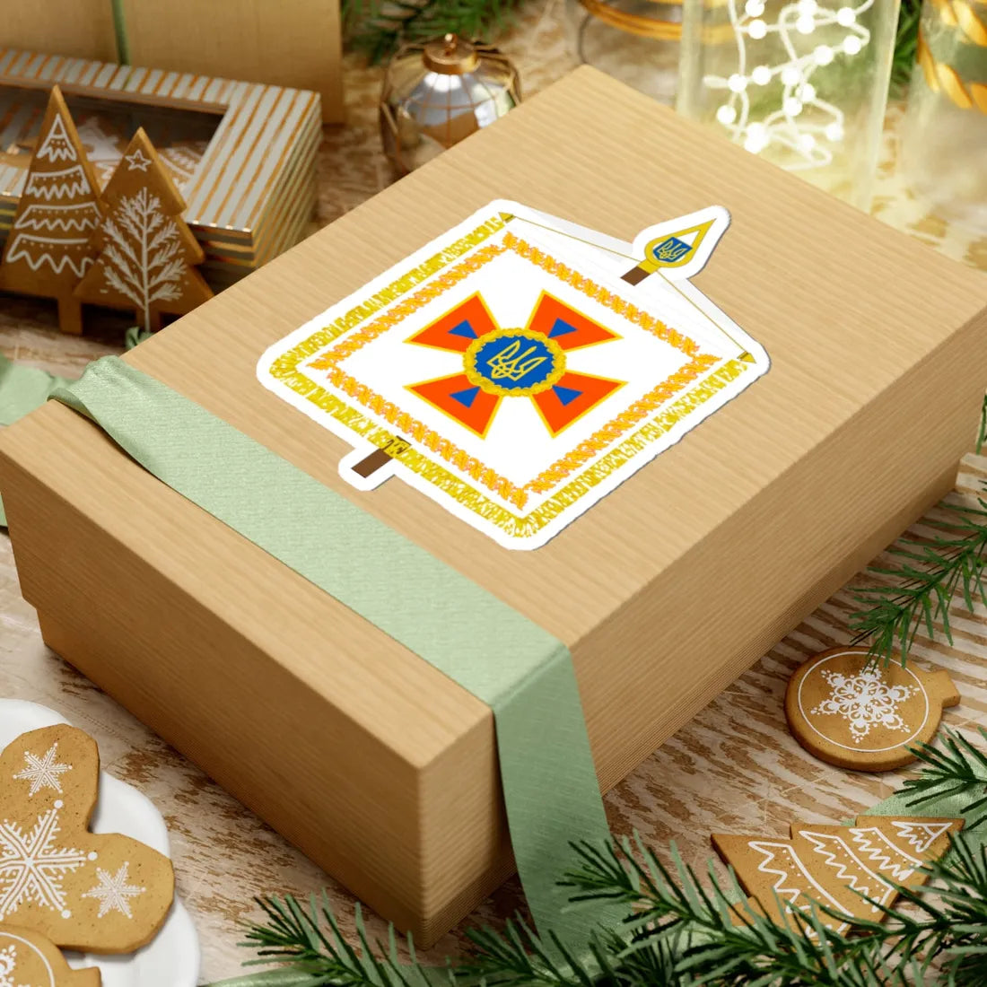 Vexillum of the Head of the State Emergency Service of Ukraine (Ukraine) STICKER Vinyl Kiss-Cut Decal - The Sticker Space