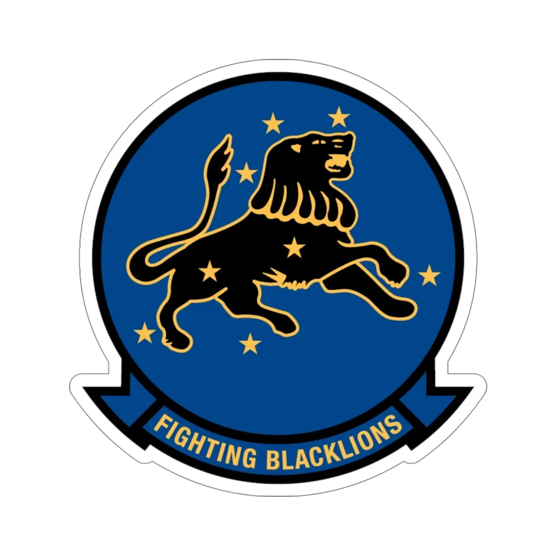 VF 213 Fighting Blacklions (U.S. Navy) STICKER Vinyl Die-Cut Decal 5 Inch - The Sticker Space