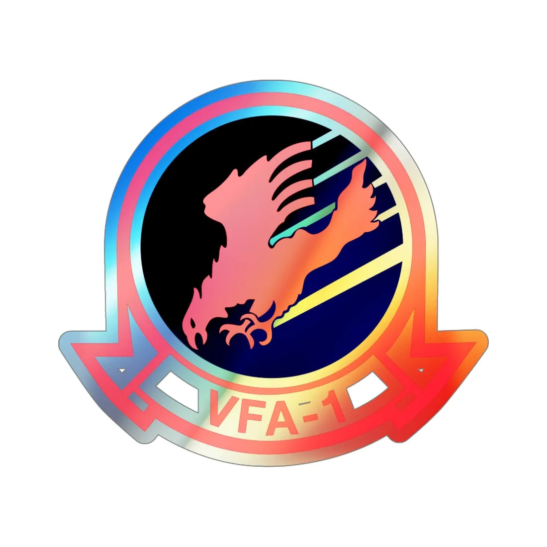 VFA 1 Maverick Goose (U.S. Navy) Holographic STICKER Die-Cut Vinyl Decal 5 Inch Holographic - The Sticker Space