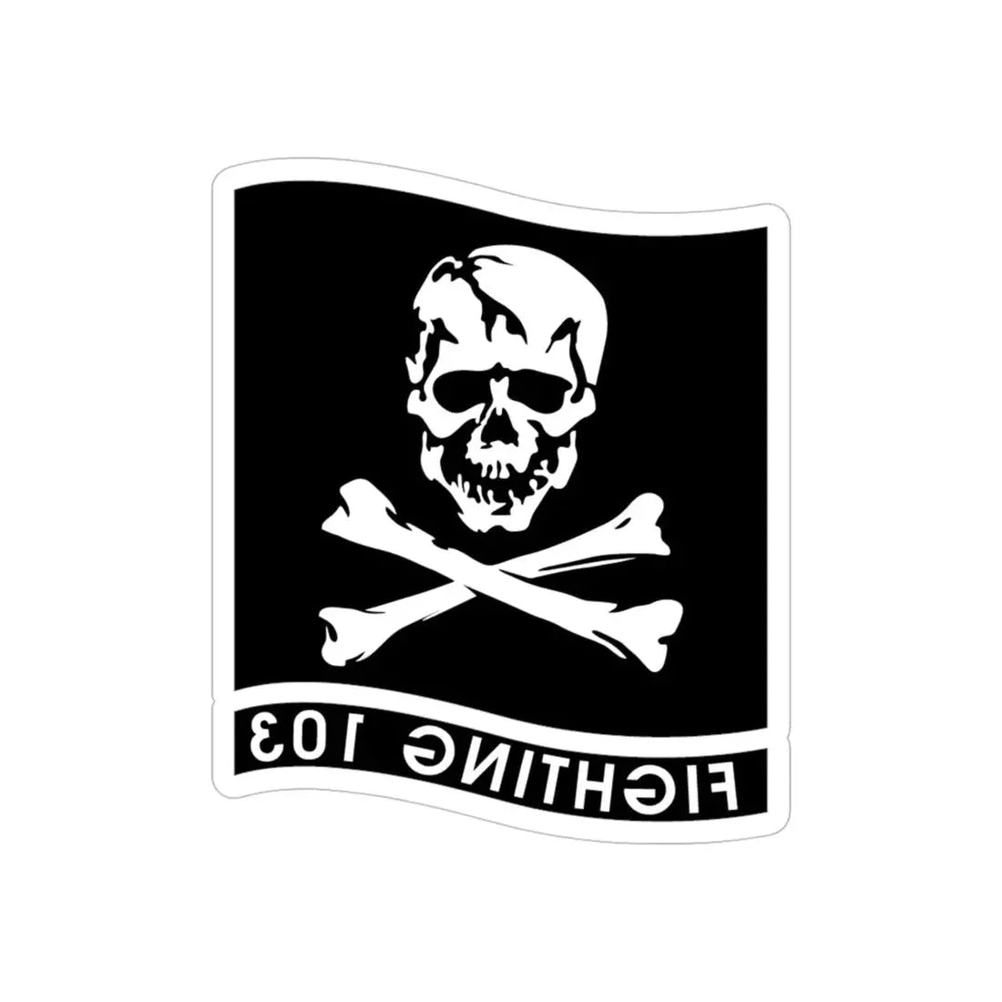 VFA 103 Jolly Rogers (U.S. Navy) REVERSE PRINT Transparent Die-Cut STICKER 5 Inch Die-Cut Transparent - The Sticker Space