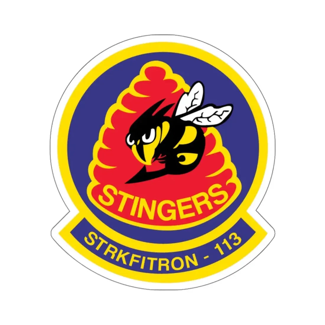 VFA 113 Stingers v2 (U.S. Navy) STICKER Vinyl Kiss-Cut Decal 6 Inch White - The Sticker Space