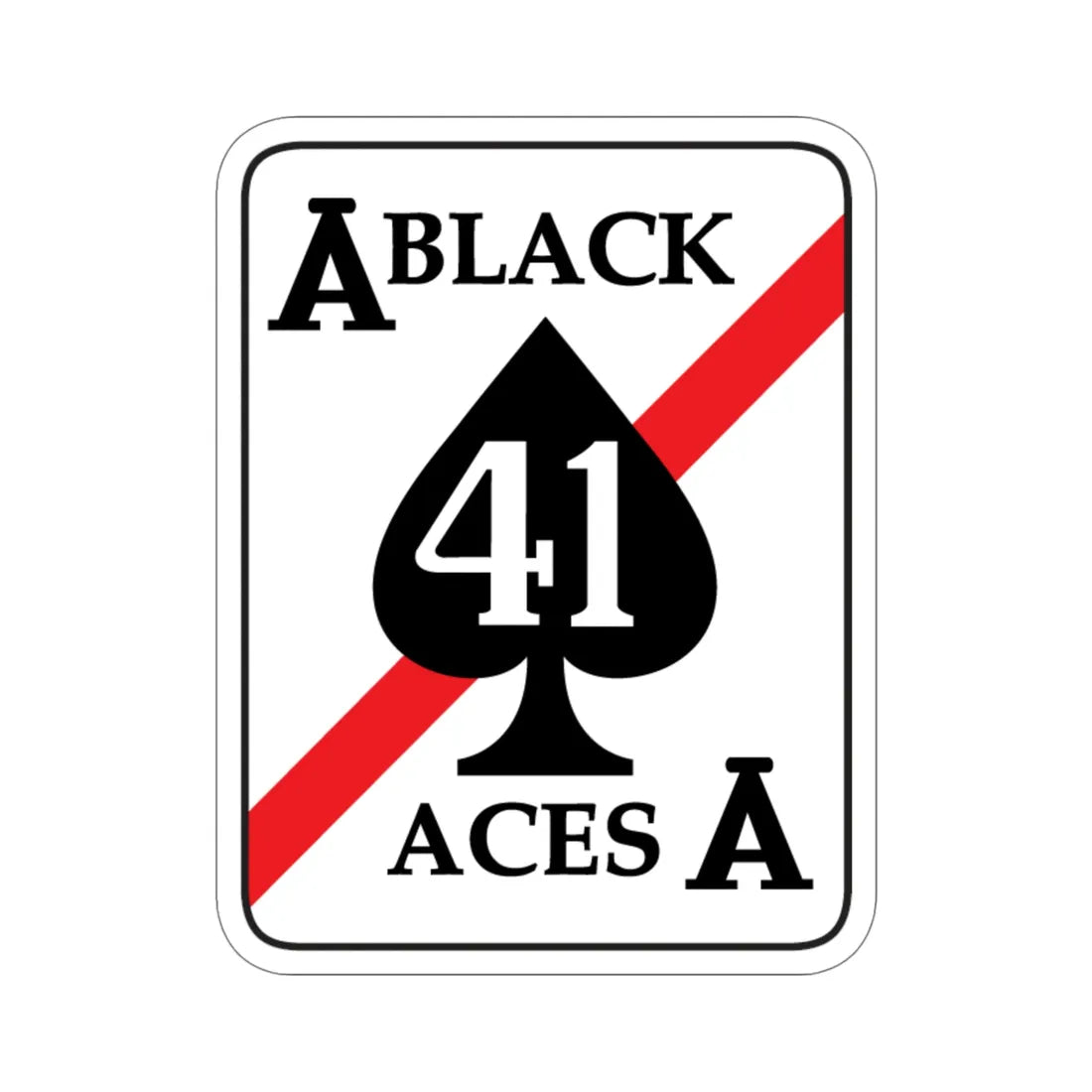 VFA 41 Black Aces (U.S. Navy) STICKER Vinyl Die-Cut Decal 5 Inch - The Sticker Space