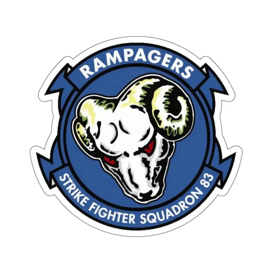 VFA 83 Strike Fighter Squadron 83 (U.S. Navy) STICKER Vinyl Kiss-Cut Decal 6 Inch White - The Sticker Space