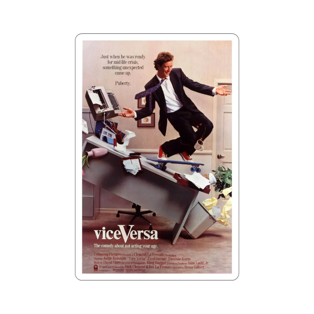 Vice Versa 1988 Movie Poster STICKER Vinyl Die-Cut Decal 5 Inch - The Sticker Space