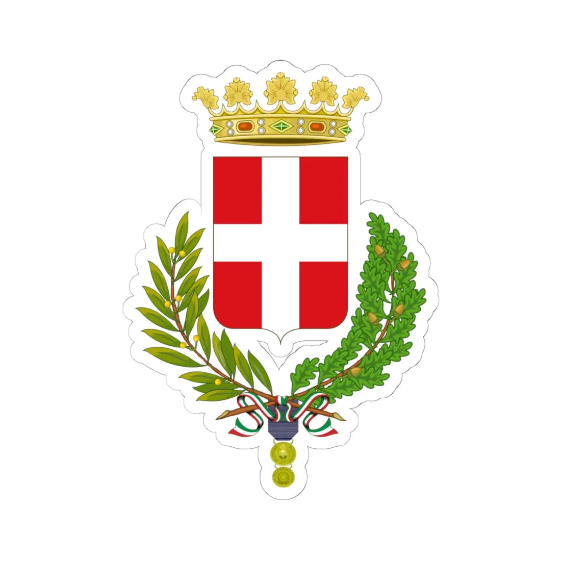 Vicenza-Stemma (Italy) (Coat of Arms) STICKER Vinyl Kiss-Cut Decal - The Sticker Space