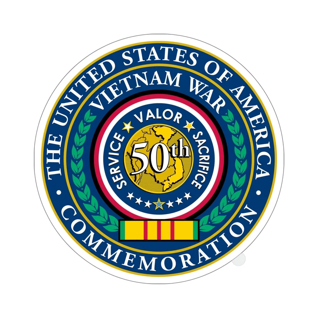 Vietnam War Commemoration 50th Anniversary STICKER Vinyl Die-Cut Decal 5 Inch - The Sticker Space
