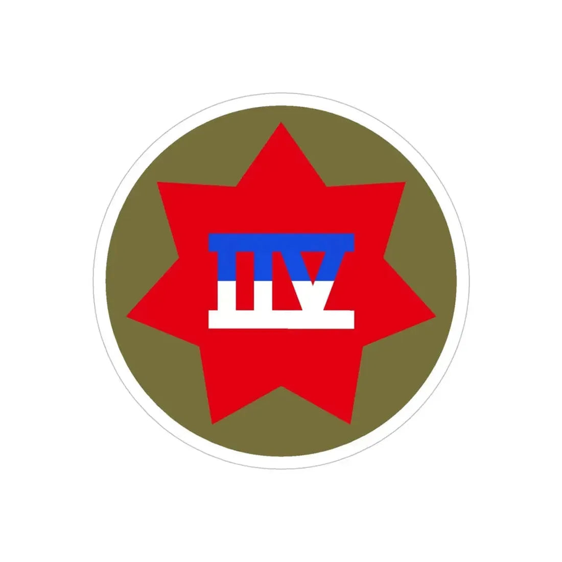 VII Corps (U.S. Army) REVERSE PRINT Transparent Die-Cut STICKER 5 Inch Die-Cut Transparent - The Sticker Space