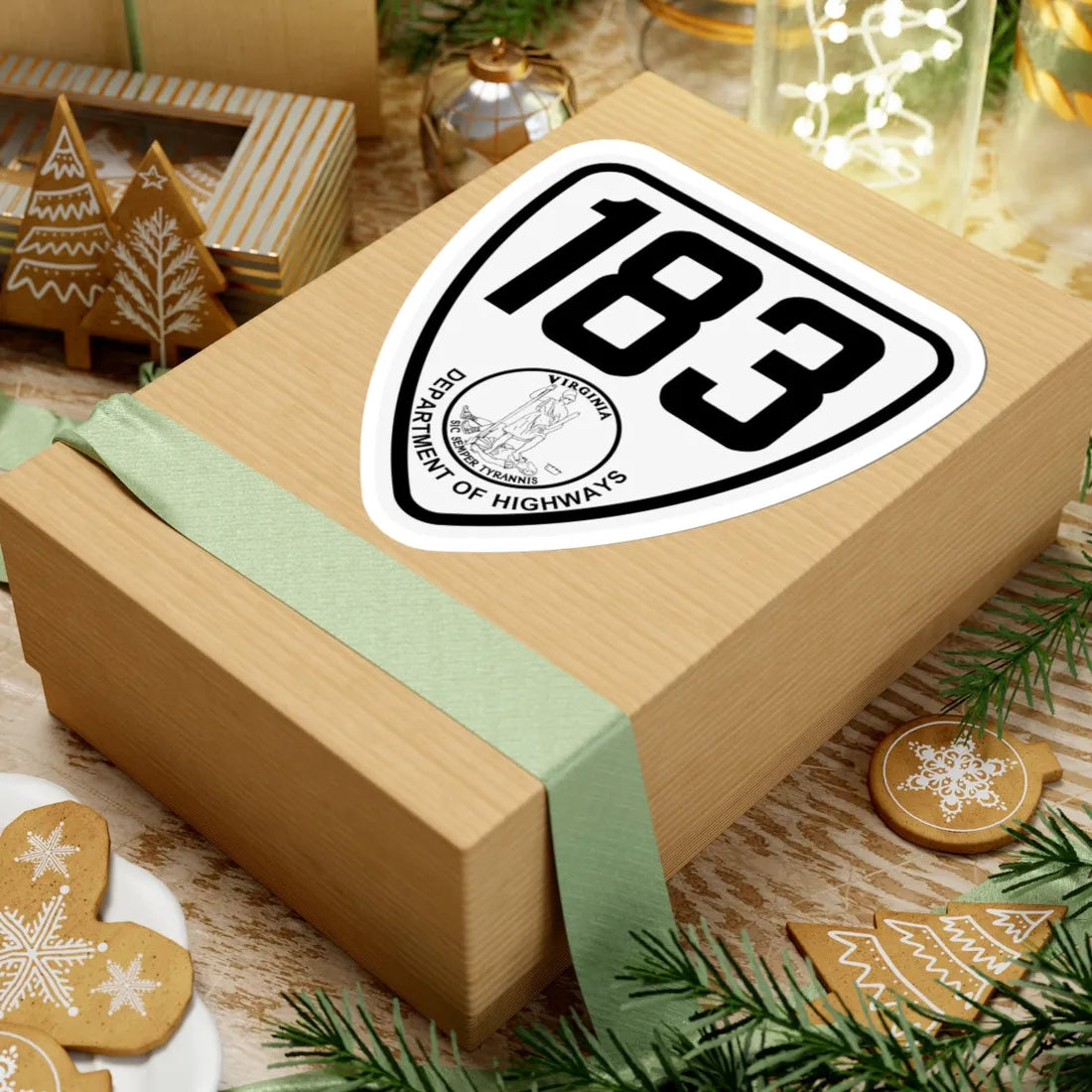 Virginia 183 1924 (Virginia) (Road Sign) STICKER Vinyl Kiss-Cut Decal - The Sticker Space