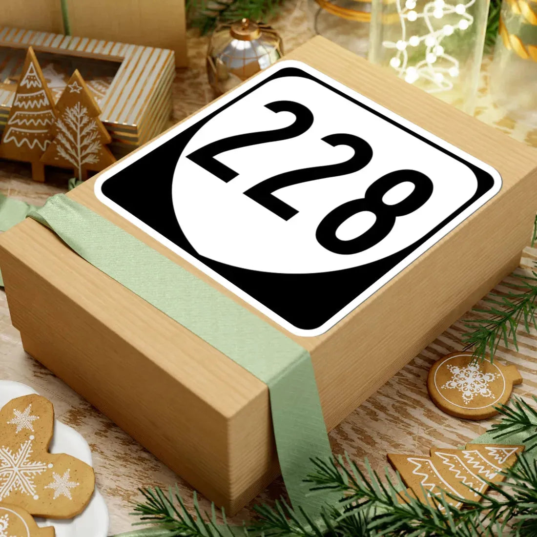 Virginia 228 1980 (Virginia) (Road Sign) STICKER Vinyl Kiss-Cut Decal - The Sticker Space