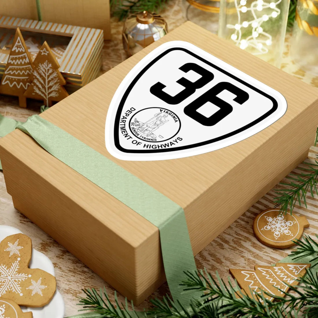 Virginia 36 1924 (Virginia) (Road Sign) STICKER Vinyl Kiss-Cut Decal - The Sticker Space