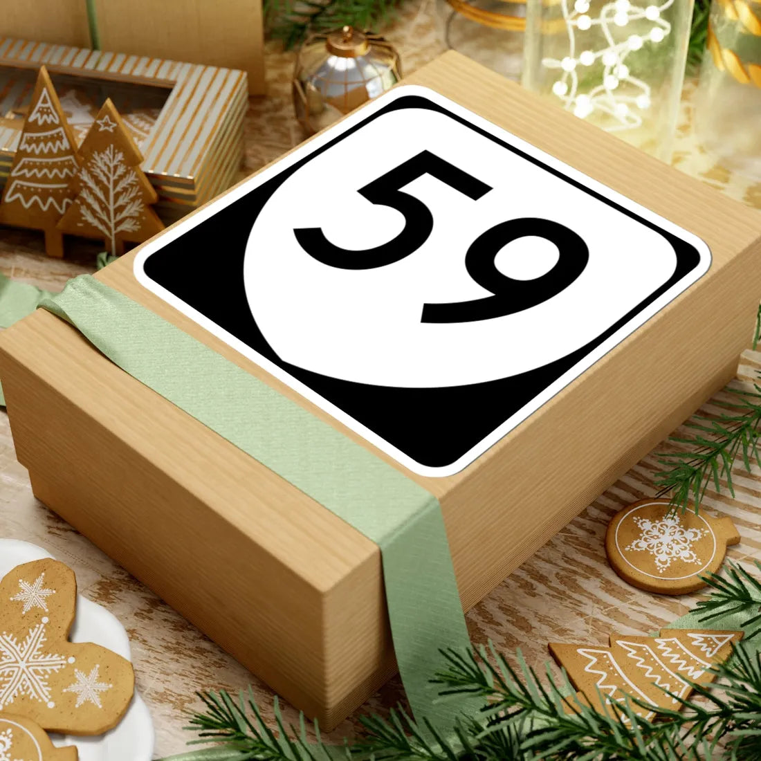 Virginia 59 (Virginia) (Road Sign) STICKER Vinyl Kiss-Cut Decal - The Sticker Space