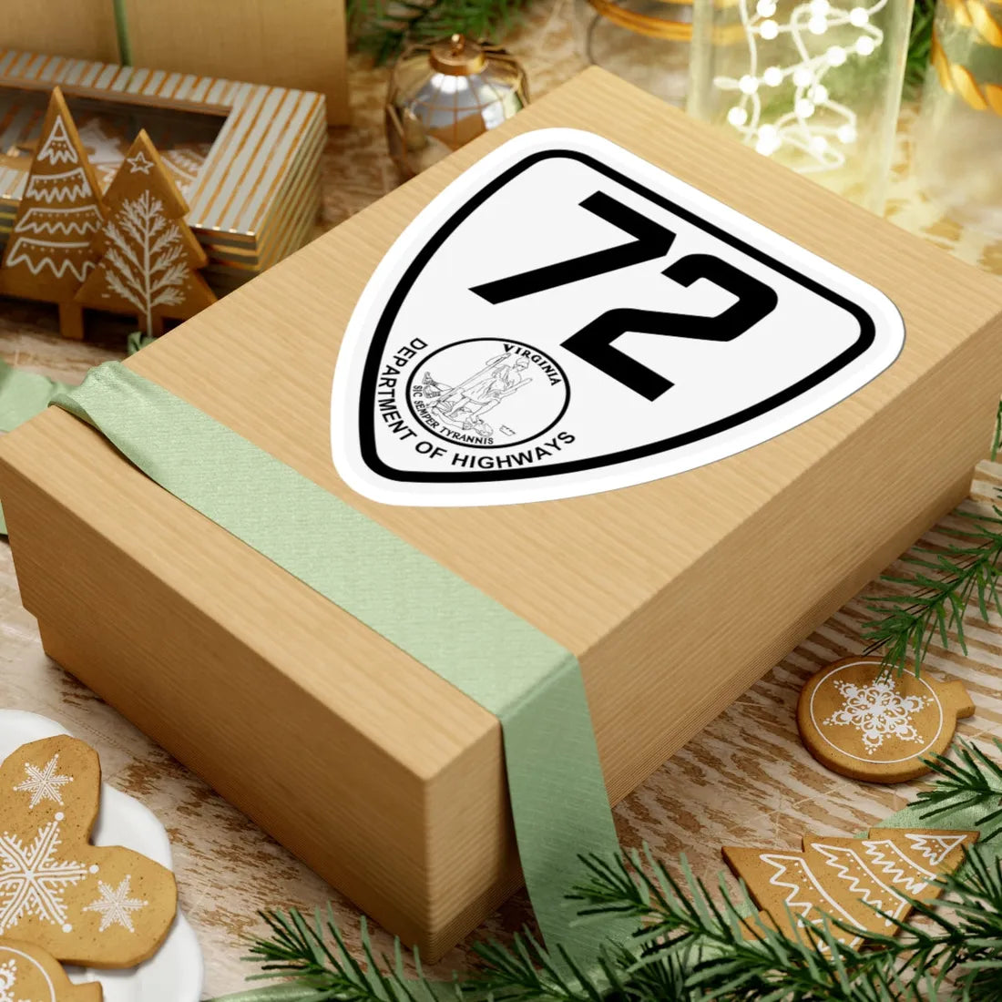 Virginia 72 1924 (Virginia) (Road Sign) STICKER Vinyl Kiss-Cut Decal - The Sticker Space