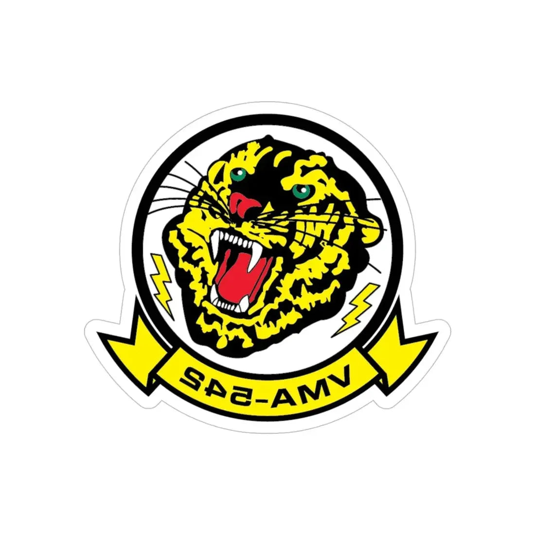 VMA 542 (USMC) REVERSE PRINT Transparent Die-Cut STICKER 5 Inch Die-Cut Transparent - The Sticker Space