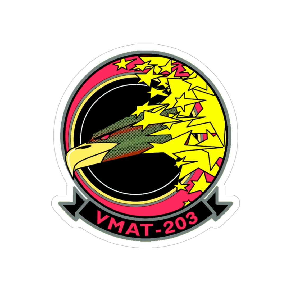 VMAT 203 (USMC) Transparent STICKER Die-Cut Vinyl Decal 5 Inch - The Sticker Space