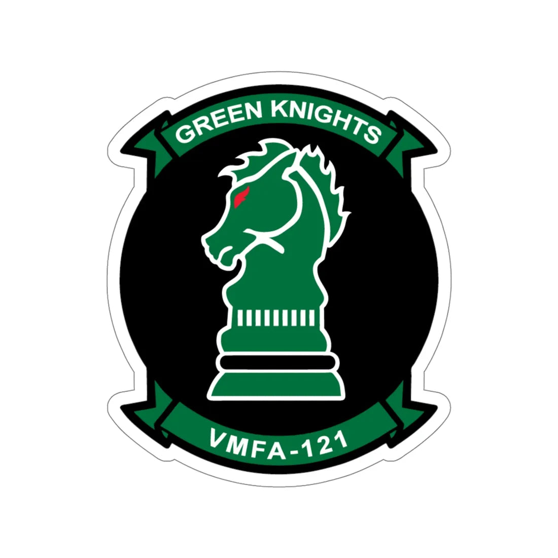 VMFA 121 Green Knights (USMC) STICKER Vinyl Die-Cut Decal 5 Inch - The Sticker Space