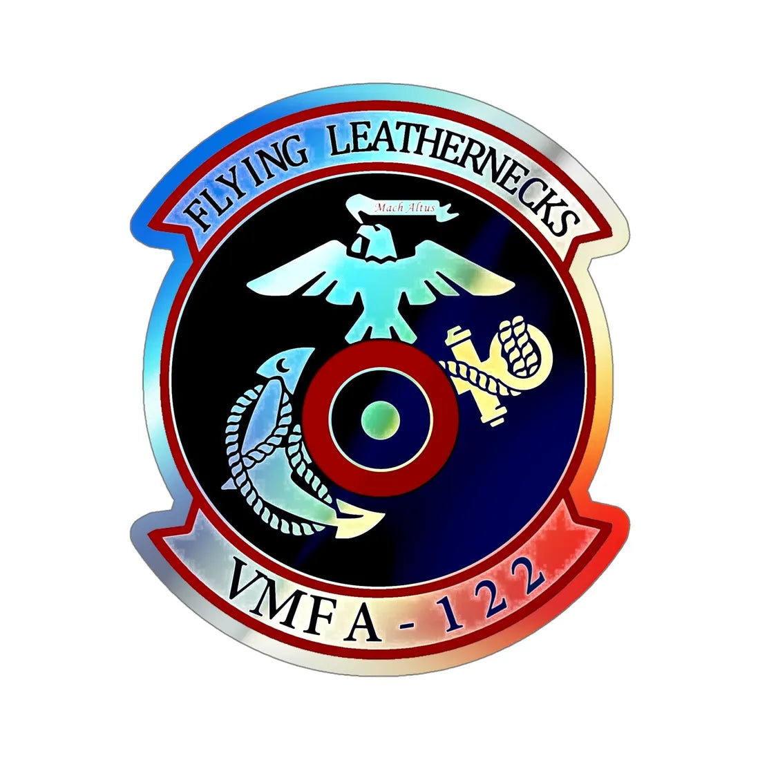 VMFA 122 Marine Fighter Attack Squadron 122 (USMC) Holographic STICKER Die-Cut Vinyl Decal 5 Inch - The Sticker Space