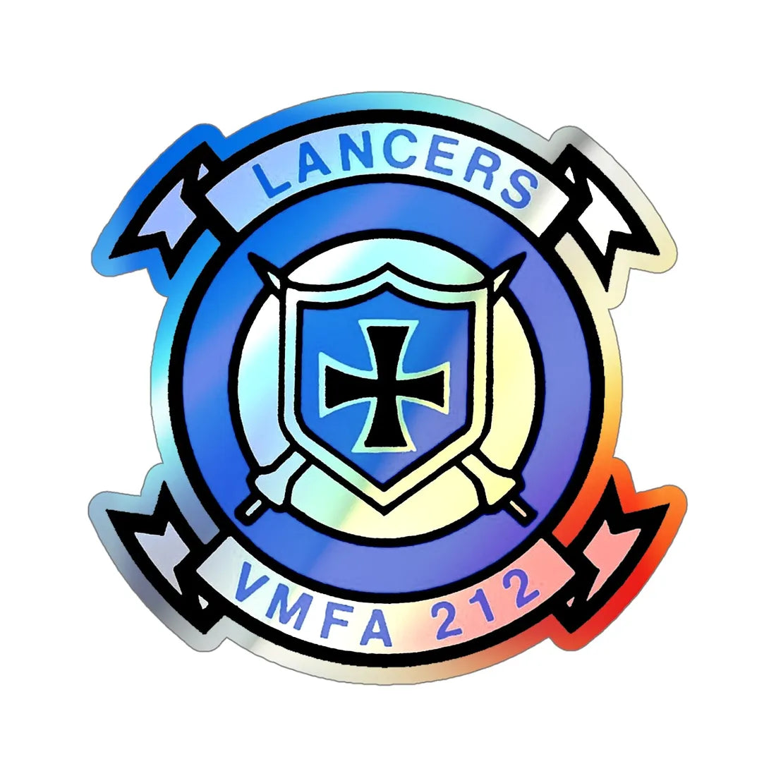 VMFA 212 Marine Fighter Attack Squadron 212 (USMC) Holographic STICKER Die-Cut Vinyl Decal 5 Inch Holographic - The Sticker Space